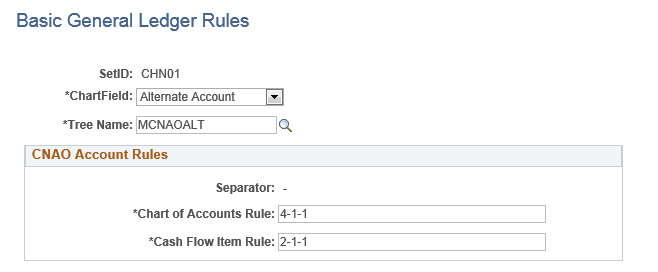 Basic General Ledger Rules page