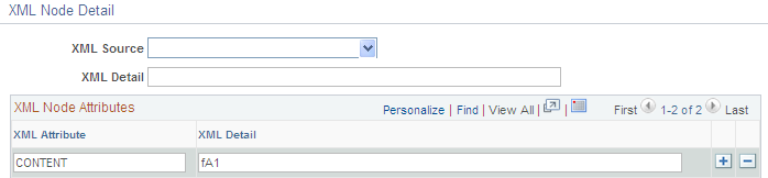 XML Node Detail page
