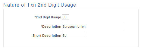 Nature of Txn 2nd Digit Usage page