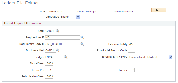 Generate Reg Led File page