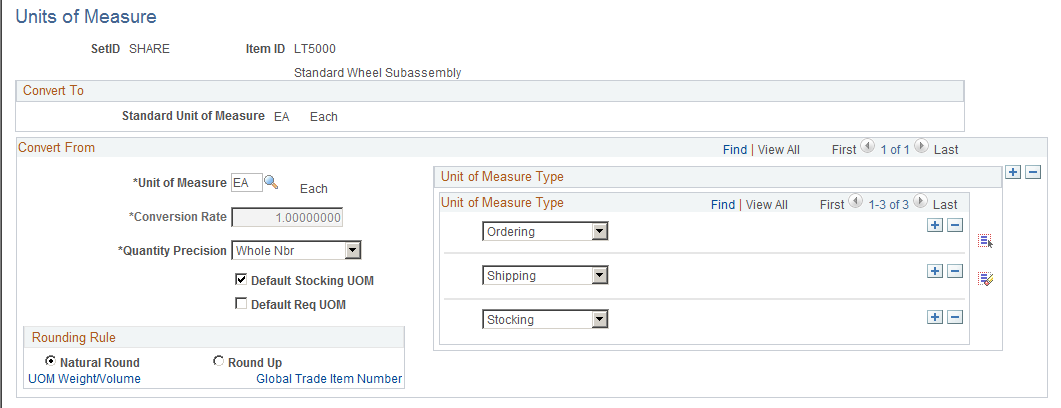 Units of Measure page