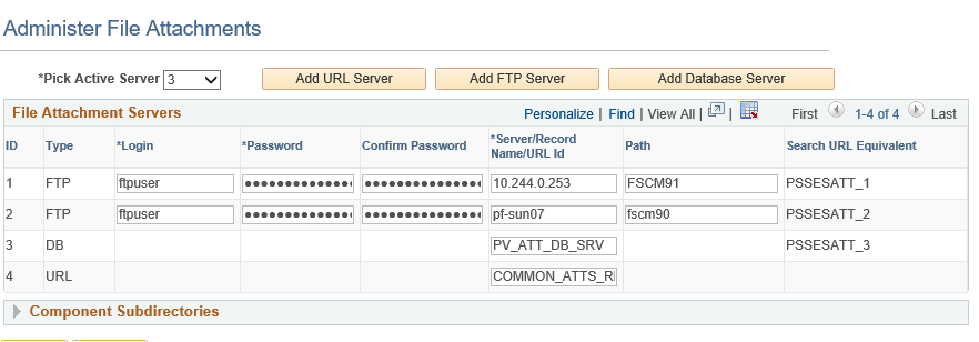 Administer File Attachments page