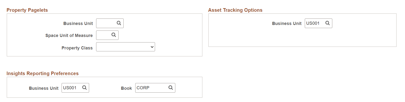 Asset Management - User Preferences page (2 of 2)