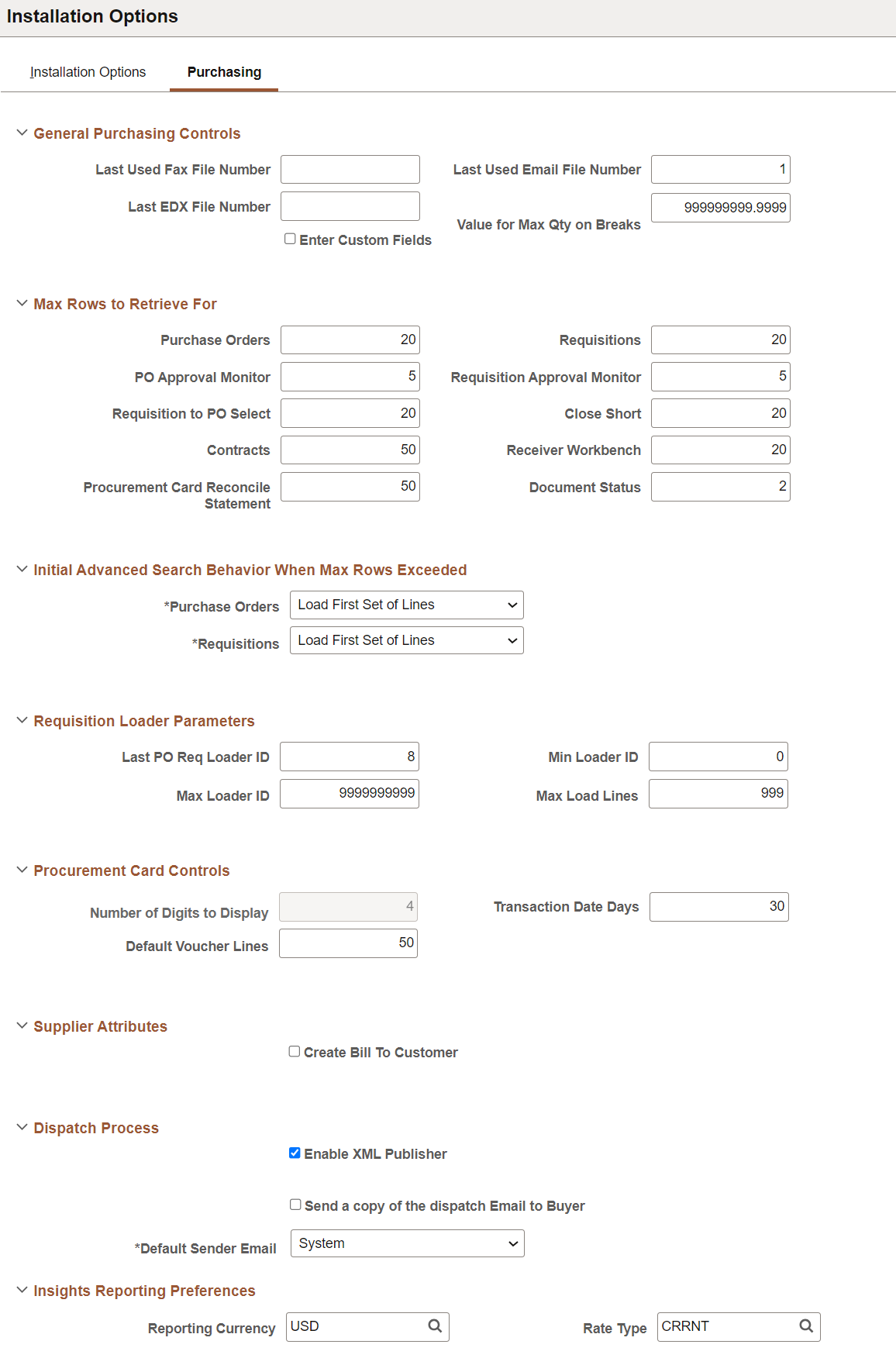 Installation Options Purchasing