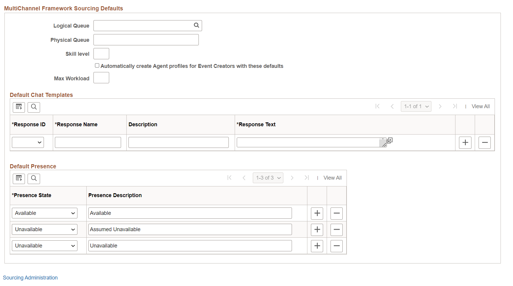 Installation Options - Sourcing Installation Options page (2 of 2)