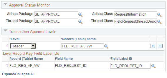 Register Transactions page - FieldRequestApproval value (2 of 2)