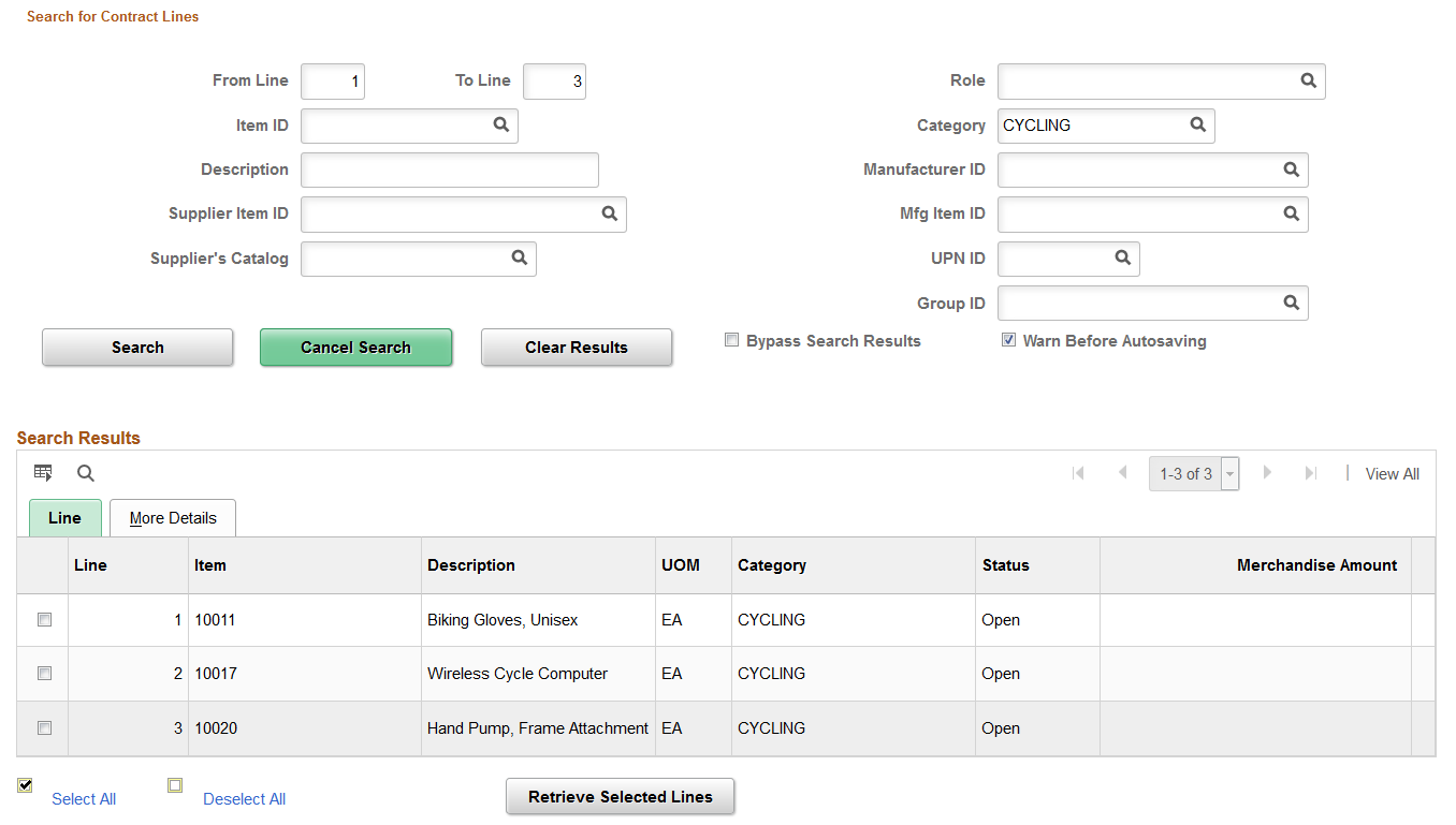 Contract Entry - Contract page