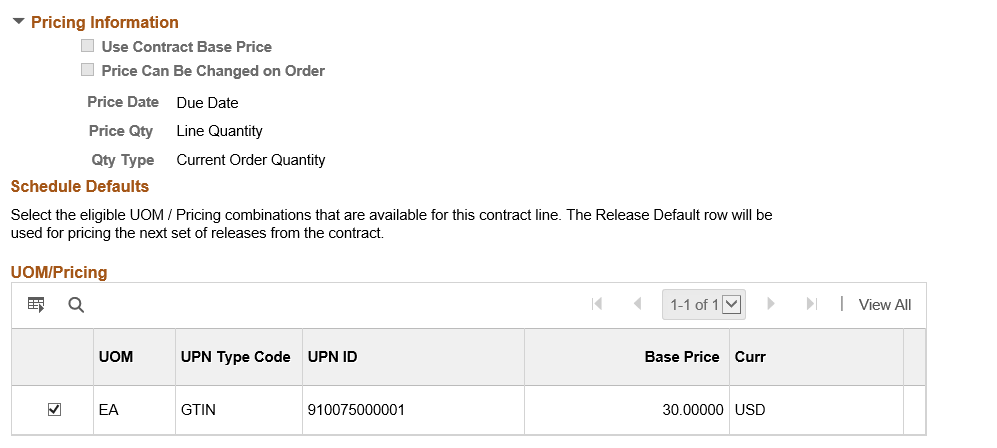 Details for Line window (Manufacturer) (2 of 2)