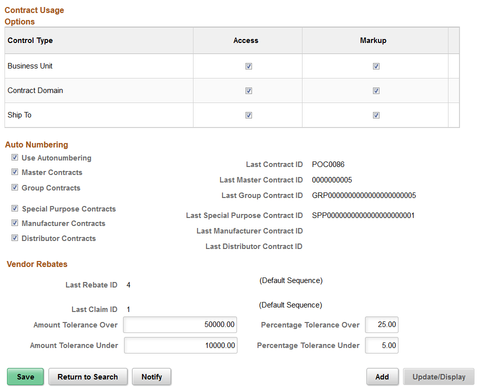 Contract and Vendor Rebate Controls page 2 of 2