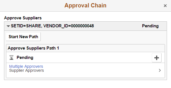 Approval Chain page