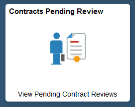 Contracts Pending Review tile