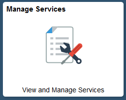 Manage Services tile