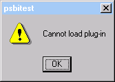 Cannot load plug-in error message