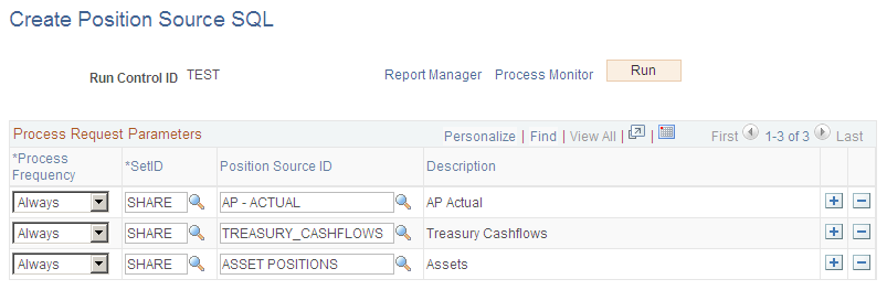 Create Position Source SQL page