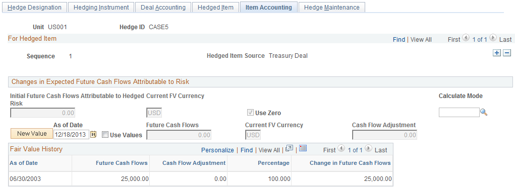 Item Accounting page