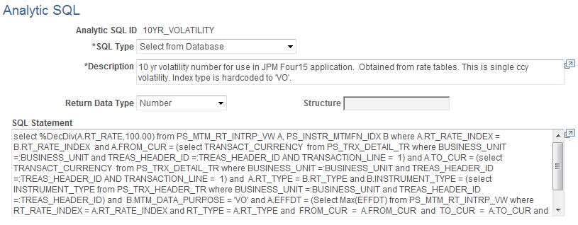 Analytic SQL page