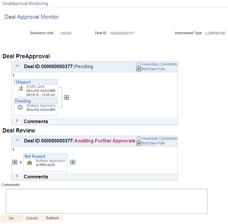 Deal Approval Monitor page