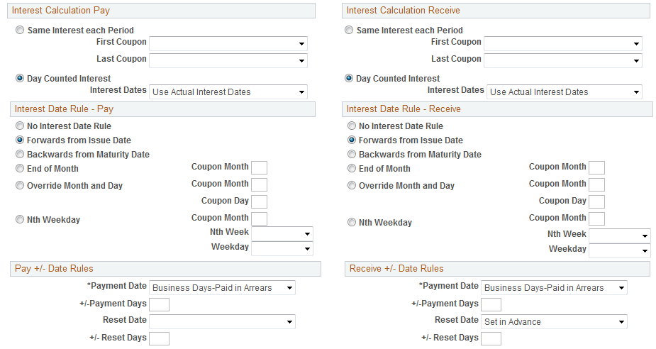 Instrument Detail page for an Interest Rate Swap (2 of 3)