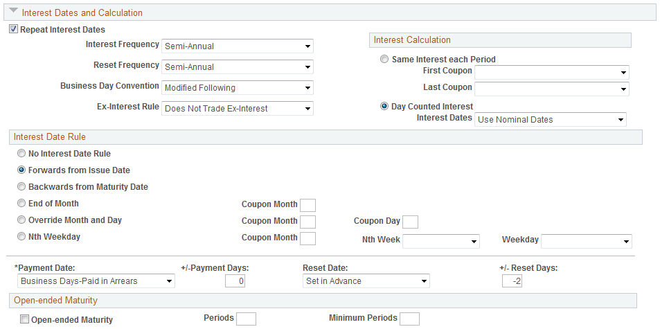 Instrument Detail page for an Interest Rate Physical deal (2 of 3)