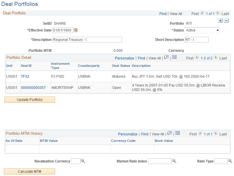 Deal Portfolios page