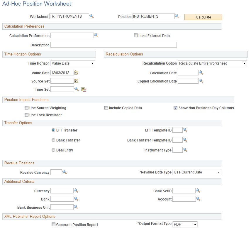 Ad-Hoc Position Worksheet page