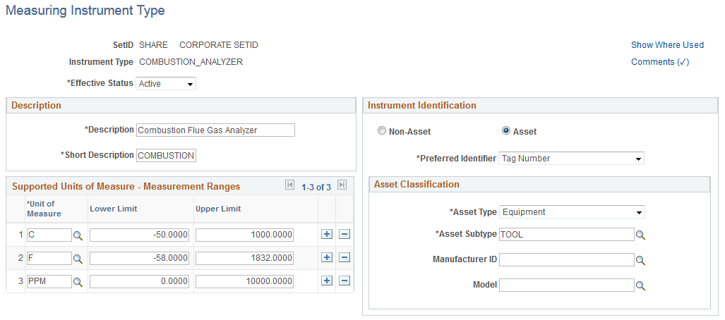 Measuring Instrument Type