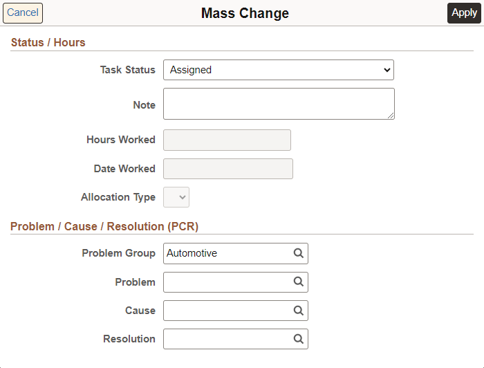 Mass Change