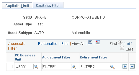 WO Capitalization Filter page