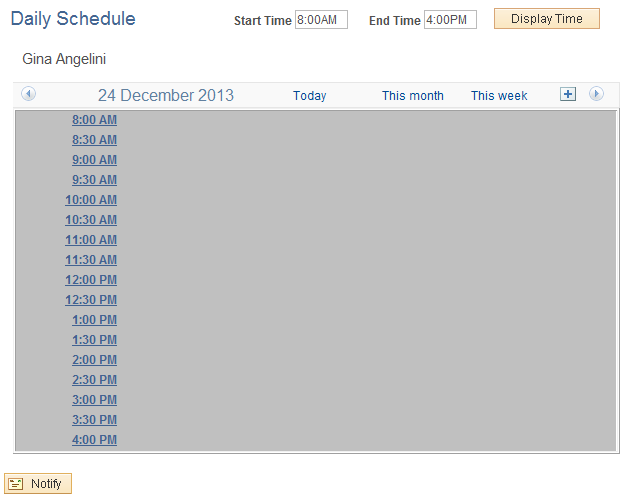 Daily Schedule page