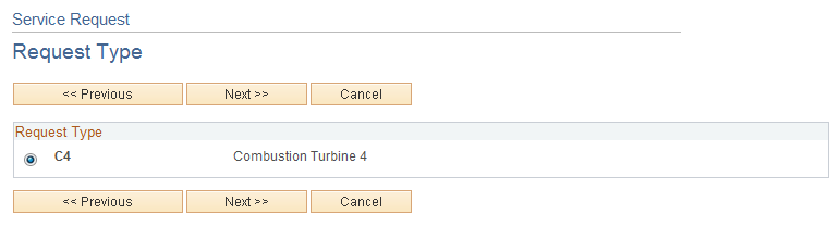 Service Request - Request Type page 2