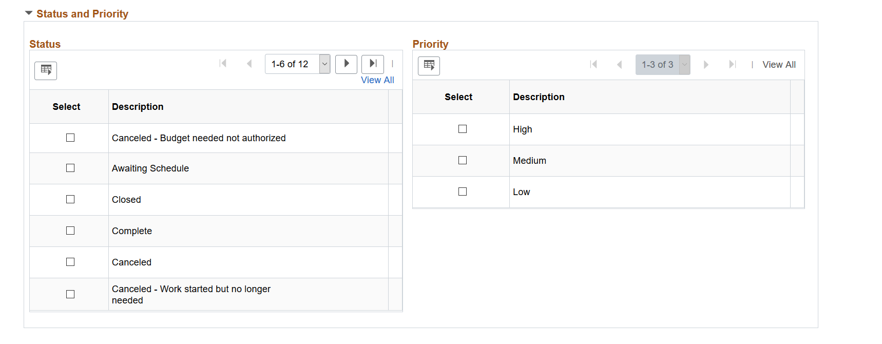 Technician Workbench - Task Search page (4 of 5)