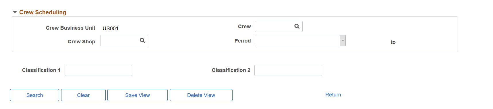 Technician Workbench - Task Search page (5 of 5)