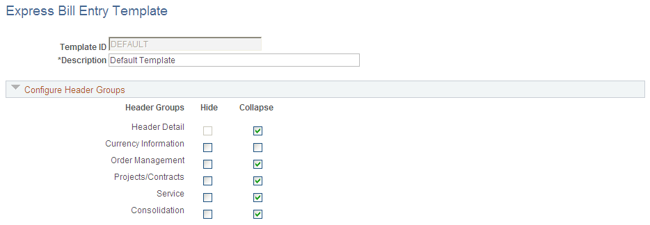 Express Bill Entry Template (1 of 2)