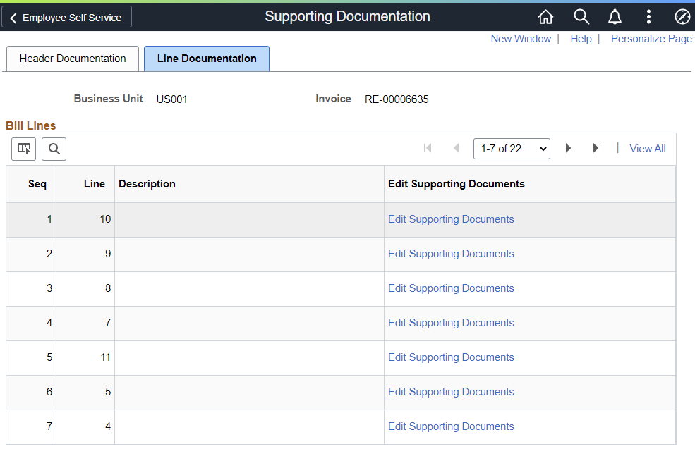 Supporting Documentation - Line Documentation