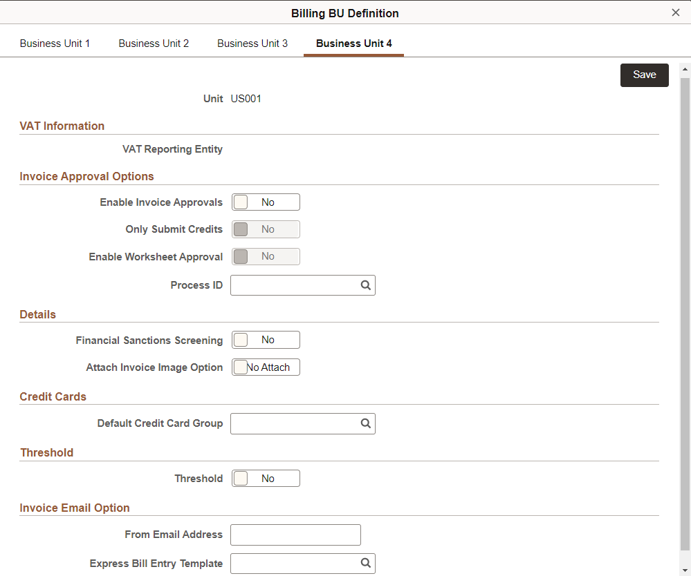 Billing Definition - Business Unit 4 (Fluid)