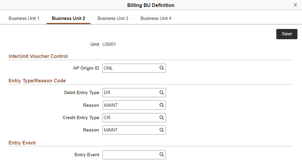 Billing Definition - Business Unit 2 (Fluid)