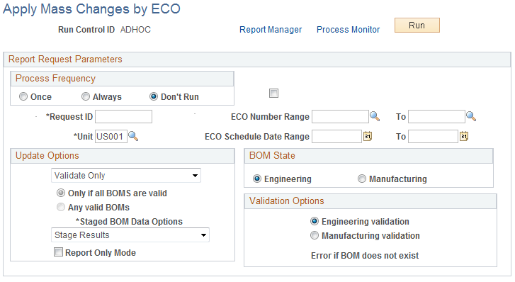 Apply Mass Changes by ECO page