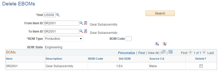 Delete EBOMs page