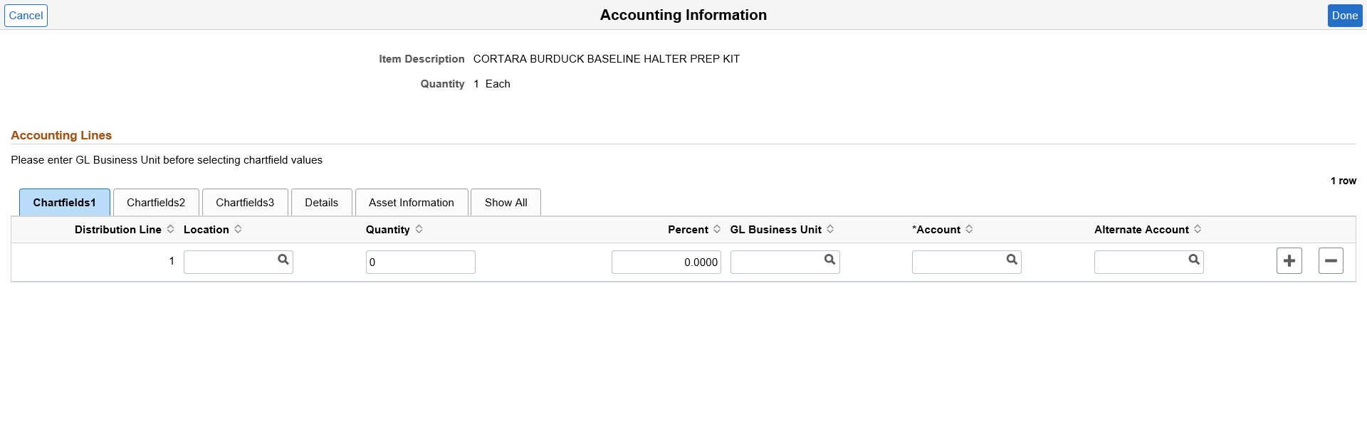 Accounting Information page