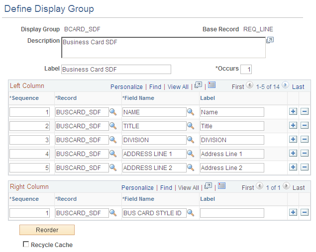 Define Display Group