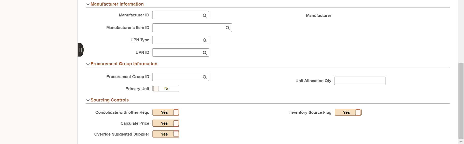 Create Requisition Line Details page (4 of 4)