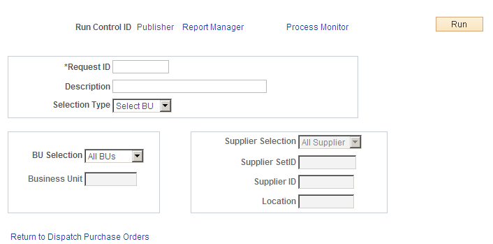 Publish Dispatched PO page