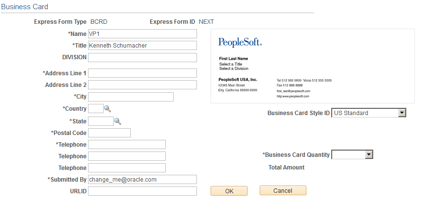 Express Form page