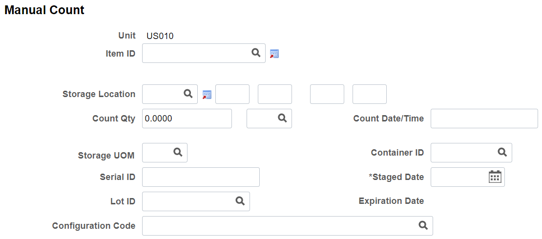 Manual Count Page