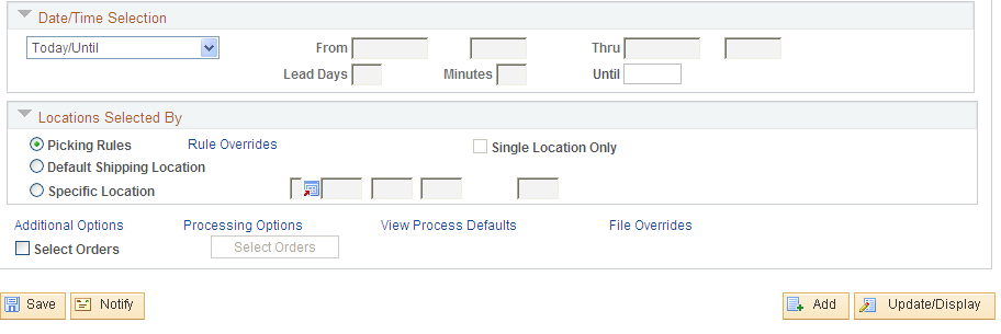 Order Release Request process page (2 of 2)