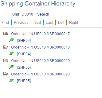 Shipping Container Hierarchy page