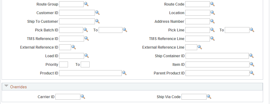 Build Bill of Lading Requests process page (2 of 2)