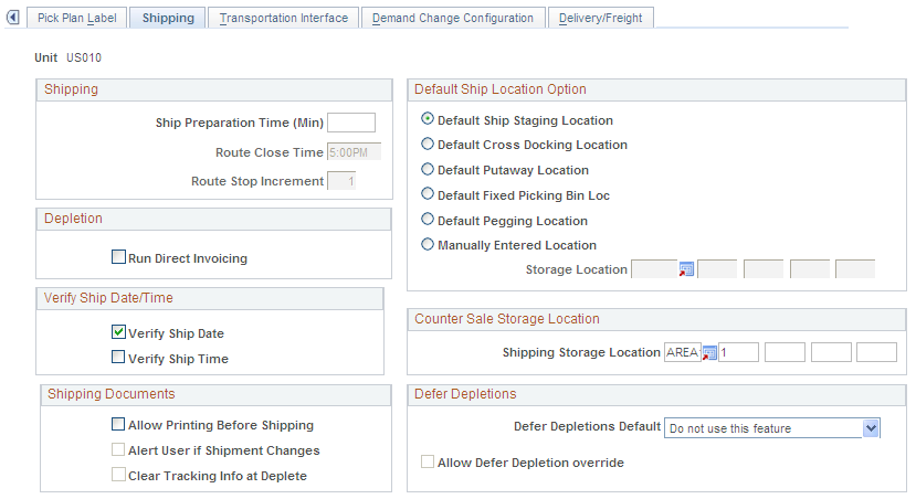 Setup Fulfillment- Shipping page