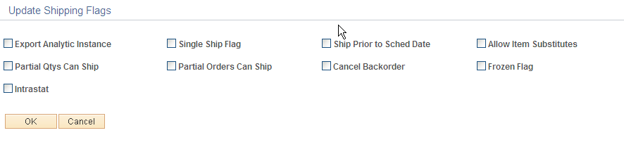 Update Shipping Flags page