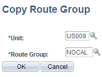 Copy Route Group page